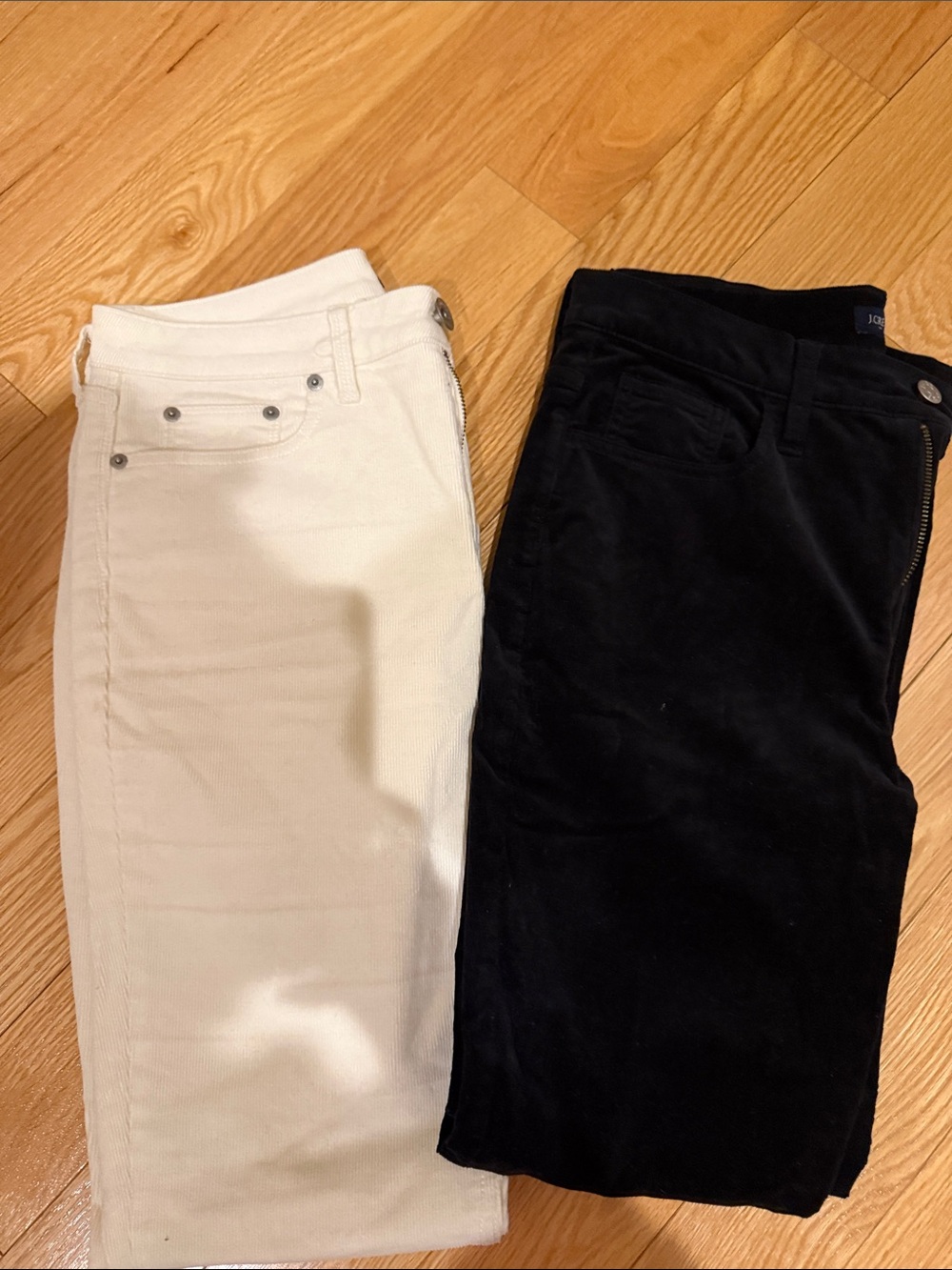 Classic Black and Cream  Corduroy Pants black are jcrew and cream vineyard vines